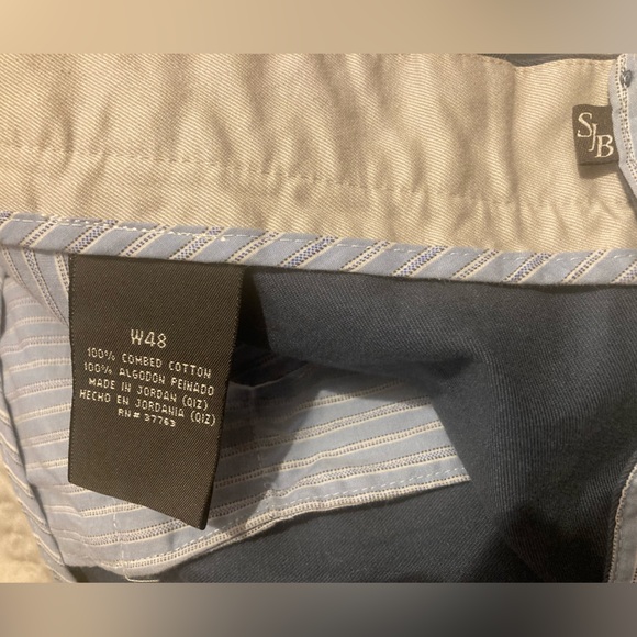 St. Johnsbury Blue Straight Fit Flat Front Chino Pants - Picture 13 of 13